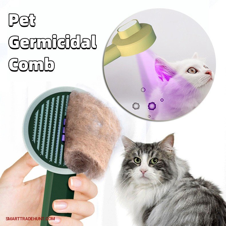 Pet Germicidal Sterilizing Comb Usb Rechargeable Cat Dog Automatic Hair Removal Brush Floating Beauty Comb Grooming Tool